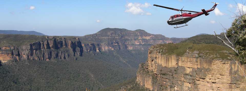 helicopter in the Grose Valley